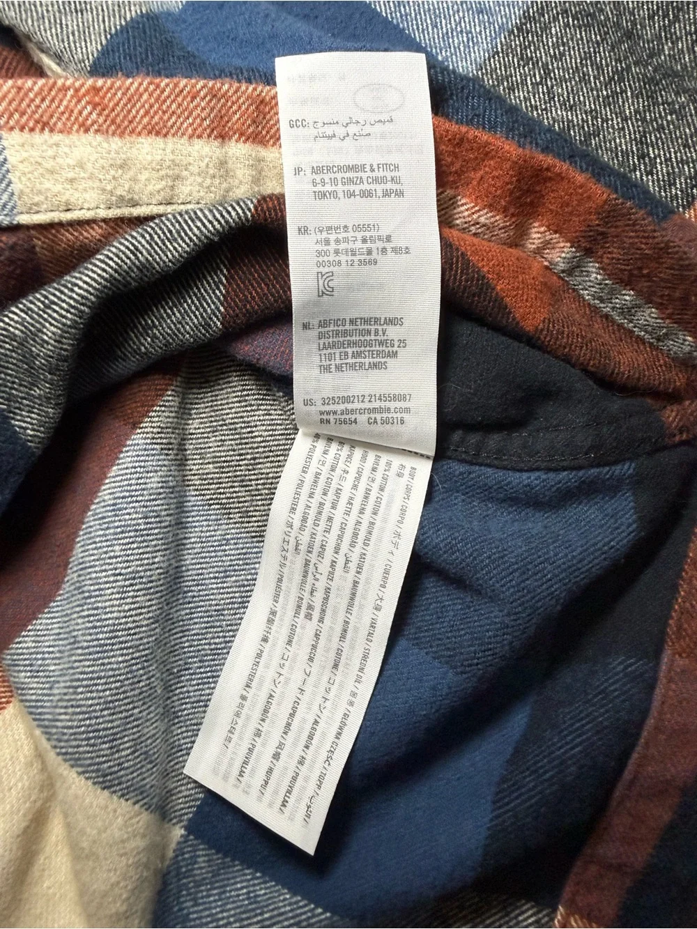 Hollister Men's L Plaid Flannel Button-Front Long Sleeve Shirt Multicolor